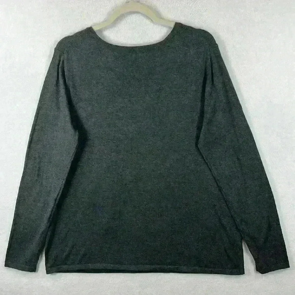 GAP Women’s Sweater Sz XL Gray Scoop Neck Cotton Cozy Party Holiday Evening - Picture 7 of 7